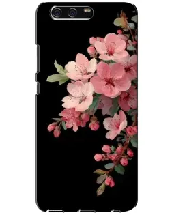 Чехол для Huawei P10 (VTR) с картинкой «Розовая ветка сакуры»