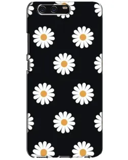 Чехол для Huawei P10 (VTR) с картинкой «Ромашки на черном»
