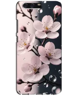 Чехол для Huawei P10 (VTR) с картинкой «Нежная сакура и капли»