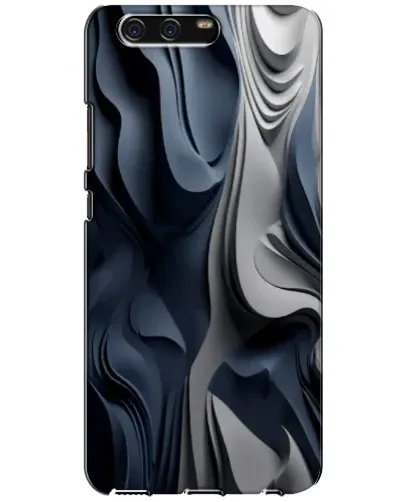 Чехол для Huawei P10 (VTR) с картинкой «Объемные синие складки»
