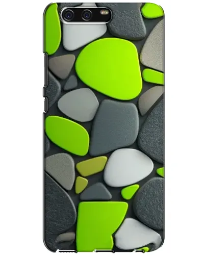 Чехол для Huawei P10 (VTR) с картинкой «Яркая неоновая галька»