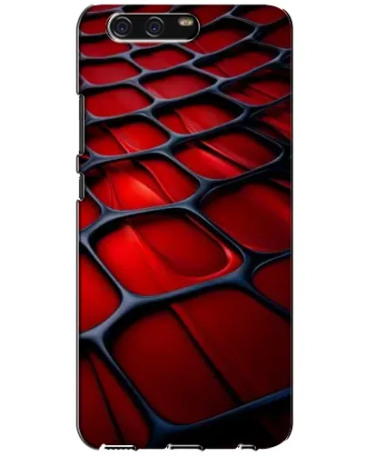 Чехол для Huawei P10 (VTR) с картинкой «Красная глянцевая сетка»
