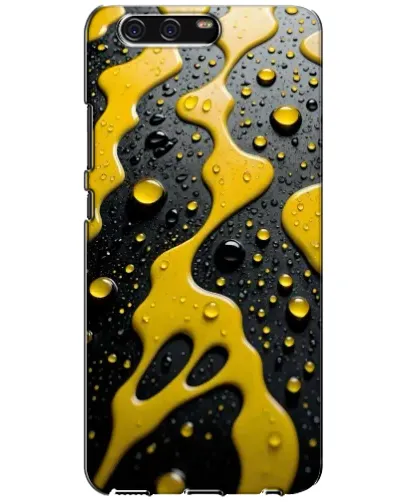 Чехол для Huawei P10 (VTR) с картинкой «Жидкое желтое золото»