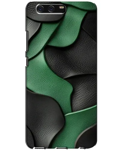 Чехол для Huawei P10 (VTR) с картинкой «Зеленые кожаные волны»