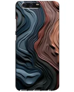 Чехол для Huawei P10 (VTR) с картинкой «Цветные волны каньона»