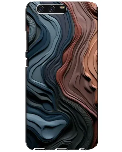 Чехол для Huawei P10 (VTR) с картинкой «Цветные волны каньона»