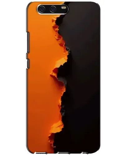 Чехол для Huawei P10 (VTR) с картинкой «Оранжевый разлом»