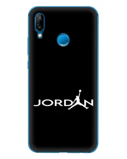 Чехол для Huawei P20 Lite (2019) с картинкой «Jordan White Logo»