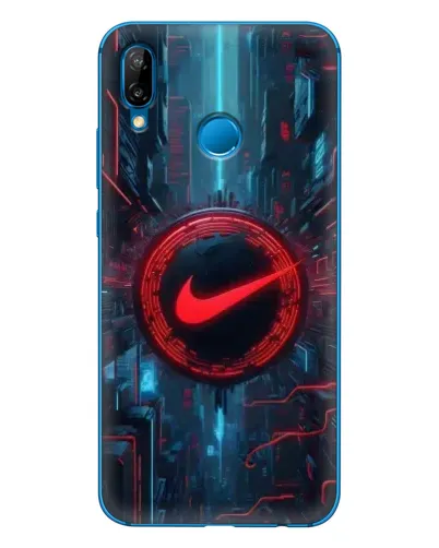 Чехол для Huawei P20 Lite (2019) с картинкой «Техногенный стиль Nike»