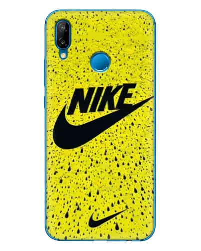 Чехол для Huawei P20 Lite (2019) с картинкой «Желтый текстурный Nike»