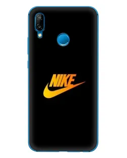 Чехол для Huawei P20 Lite (2019) с картинкой «Золотой логотип Nike»