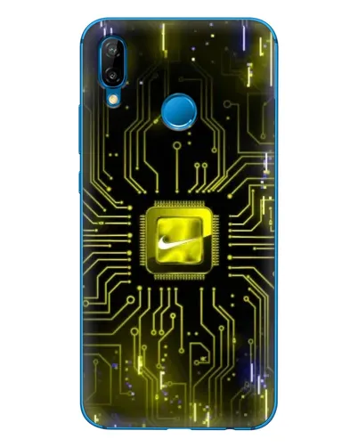 Чехол для Huawei P20 Lite (2019) с картинкой «Nike — золотая искра»