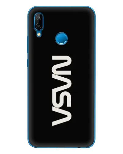 Чехол для Huawei P20 Lite (2019) с картинкой «NASA — вертикальный логотип»