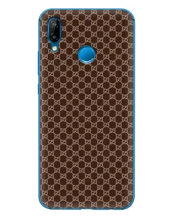 Чехол для Huawei P20 Lite (2019) с картинкой «Gucci — шоколадная сетка»
