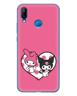 Чехол для Huawei P20 Lite (2019) с картинкой «Kuromi и My Melody»