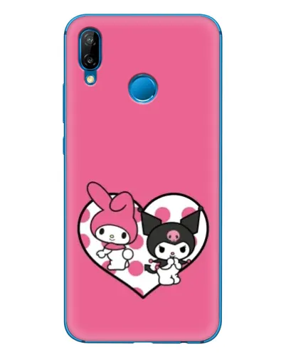 Чехол для Huawei P20 Lite (2019) с картинкой «Kuromi и My Melody»