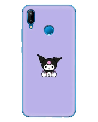 Чехол для Huawei P20 Lite (2019) с картинкой «Kuromi — фиолетовый минимализм»