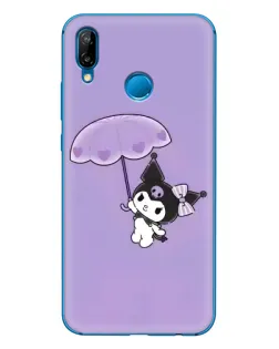 Чехол для Huawei P20 Lite (2019) с картинкой «Kuromi с зонтиком»