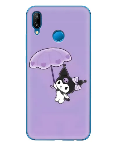 Чехол для Huawei P20 Lite (2019) с картинкой «Kuromi с зонтиком»