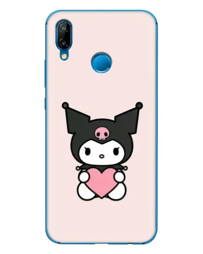 Чехол для Huawei P20 Lite (2019) с картинкой «Kuromi и сердце»