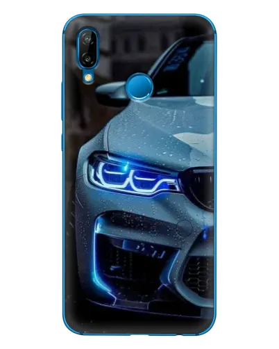 Чехол для Huawei P20 Lite (2019) с картинкой «Взгляд BMW с синими фарами» Чехол для Huawei P20 Lite (2019) с картинкой «Взгляд BMW с синими фарами»