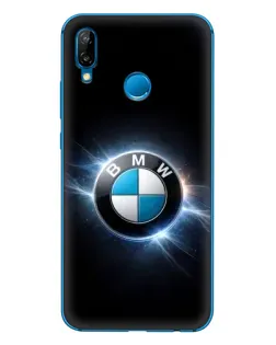 Чехол для Huawei P20 Lite (2019) с картинкой «BMW — неоновое сияние»