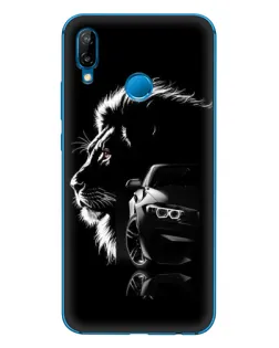 Чехол для Huawei P20 Lite (2019) с картинкой «BMW и лев»