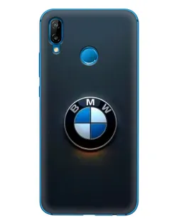 Чехол для Huawei P20 Lite (2019) с картинкой «Логотип BMW — минимализм»