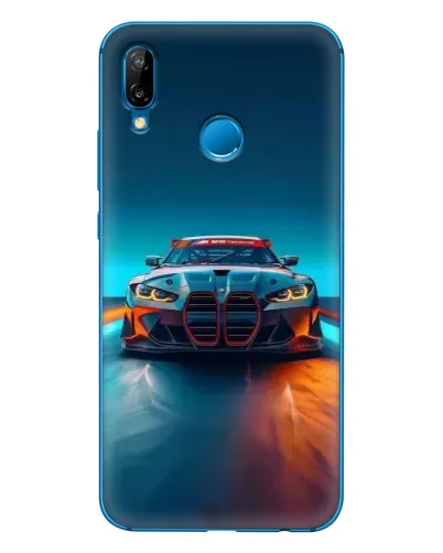 Чехол для Huawei P20 Lite (2019) с картинкой «BMW — огни неона» Чехол для Huawei P20 Lite (2019) с картинкой «BMW — огни неона»