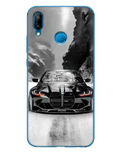 Чехол для Huawei P20 Lite (2019) с картинкой «BMW — акварельный дрифт»