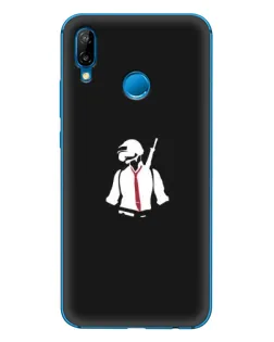 Чехол для Huawei P20 Lite (2019) с картинкой «PUBG — силуэт воина»