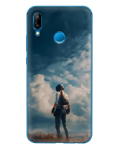 Чехол для Huawei P20 Lite (2019) с картинкой «Герой PUBG на скале»
