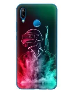 Чехол для Huawei P20 Lite (2019) с картинкой «PUBG — огненный воин»