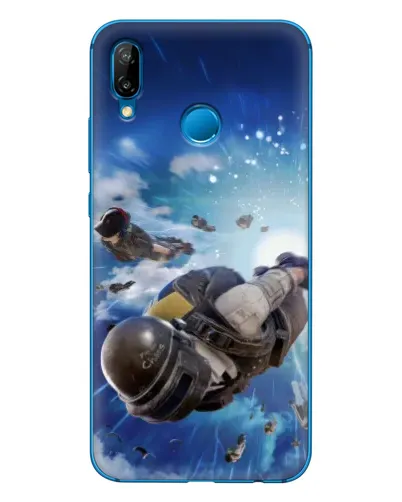 Чехол для Huawei P20 Lite (2019) с картинкой «Десант PUBG — прыжок»