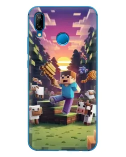 Чехол для Huawei P20 Lite (2019) с картинкой «Стив на ферме»