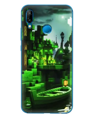 Чехол для Huawei P20 Lite (2019) с картинкой «Minecraft лесной пейзаж»