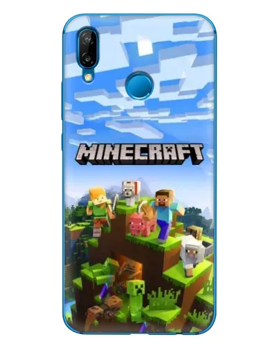 Чехол для Huawei P20 Lite (2019) с картинкой «Minecraft классический мир»