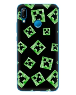 Чехол для Huawei P20 Lite (2019) с картинкой «Паттерн с криперами»