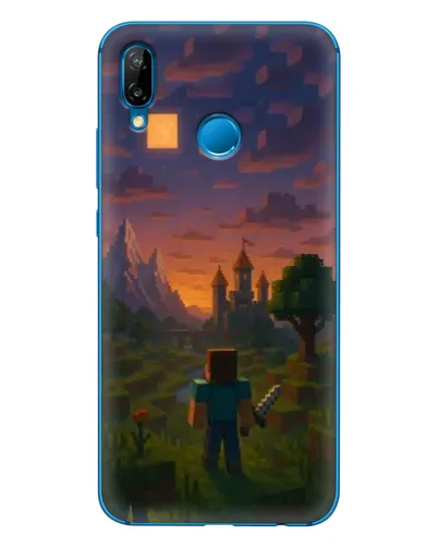 Чехол для Huawei P20 Lite (2019) с картинкой «Стив у башни»