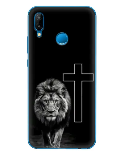 Чехол для Huawei P20 Lite (2019) с картинкой «Лев и Крест»