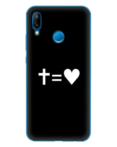 Чехол для Huawei P20 Lite (2019) с картинкой «Крест и Сердце»