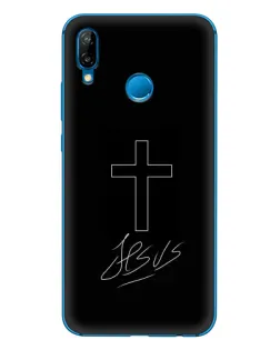 Чохол для Huawei P20 Lite (2019) з картинкою «Графічний хрест Jesus»
