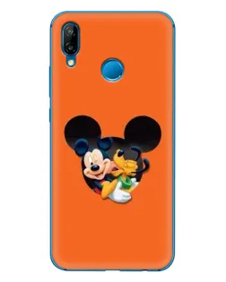 Чехол для Huawei P20 Lite (2019) с картинкой «Сердце Микки Минни»