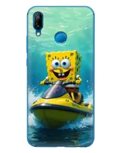 Чохол для Huawei P20 Lite (2019) з картинкою «Спанч Боб на гідроциклі» Чохол для Huawei P20 Lite (2019) з картинкою «Спанч Боб на гідроциклі»