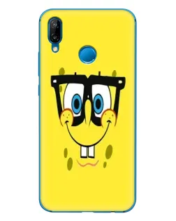 Чохол для Huawei P20 Lite (2019) з картинкою «Мінімалістичний Спанч Боб»