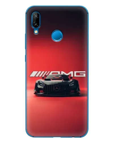 Чехол для Huawei P20 Lite (2019) с картинкой «Mercedes AMG — красная линия»