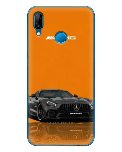 Чехол для Huawei P20 Lite (2019) с картинкой «Оранжевый Mercedes AMG»