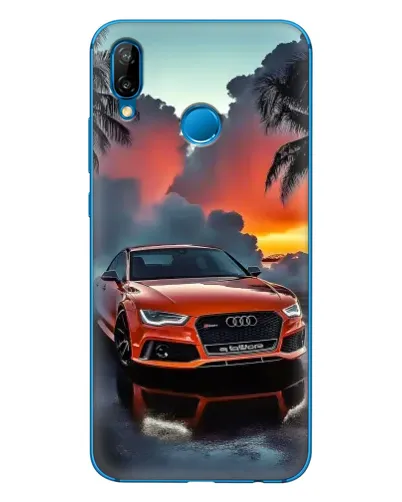Чехол для Huawei P20 Lite (2019) с картинкой «Audi — закат»