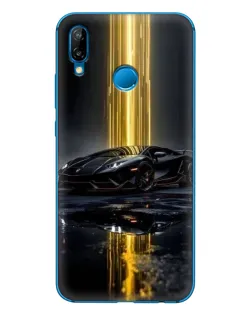 Чехол для Huawei P20 Lite (2019) с картинкой «Ночной Lamborghini драйв»