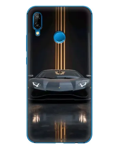 Чехол для Huawei P20 Lite (2019) с картинкой «Lamborghini золотые линии»
